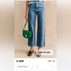 Sezane Le Crop wide leg jeans